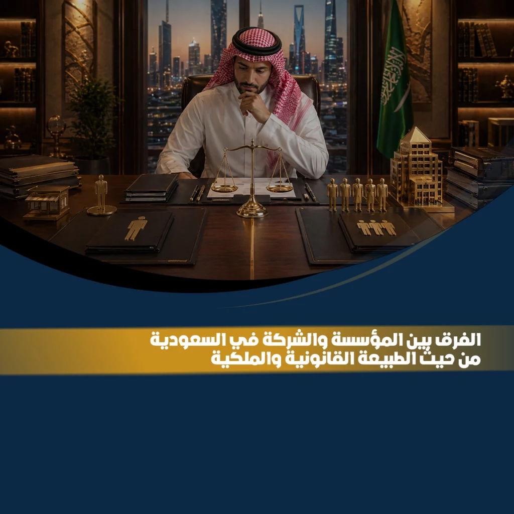 الفرق بين المؤسسة والشركة في النظام السعودي.