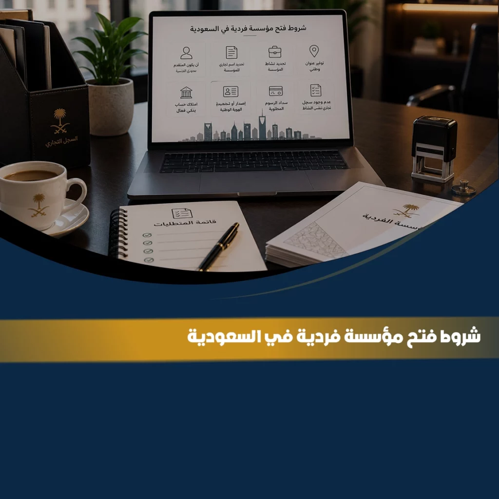 شروط فتح مؤسسة فردية في السعودية مع توضيح متطلبات إصدار السجل التجاري وإجراءات تأسيس المؤسسة إلكترونيًا