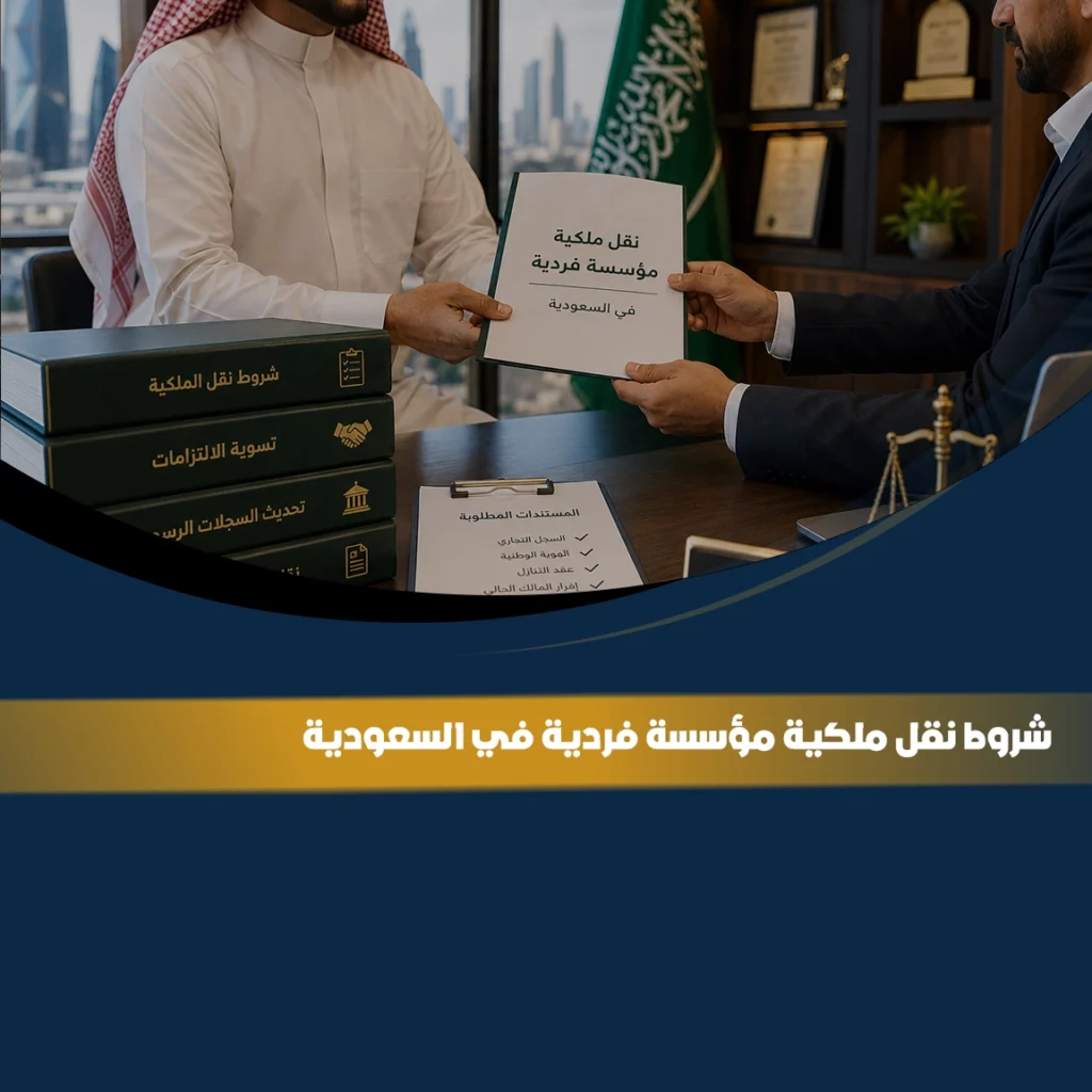 نقل ملكية مؤسسة فردية في السعودية مع توضيح شروط وإجراءات نقل الملكية وتحديث بيانات المؤسسة والسجل التجاري