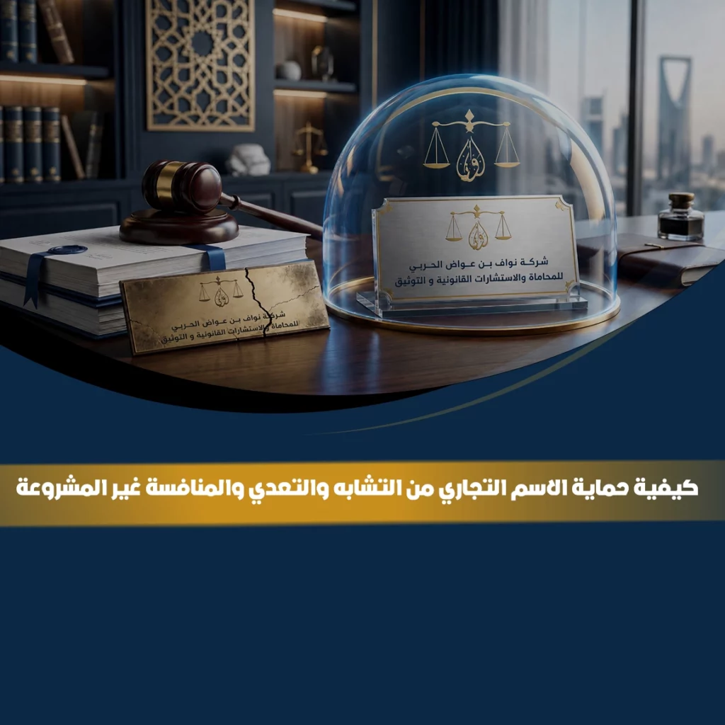 حماية الاسم التجاري في السعودية من التشابه والتعدي والمنافسة غير المشروعة