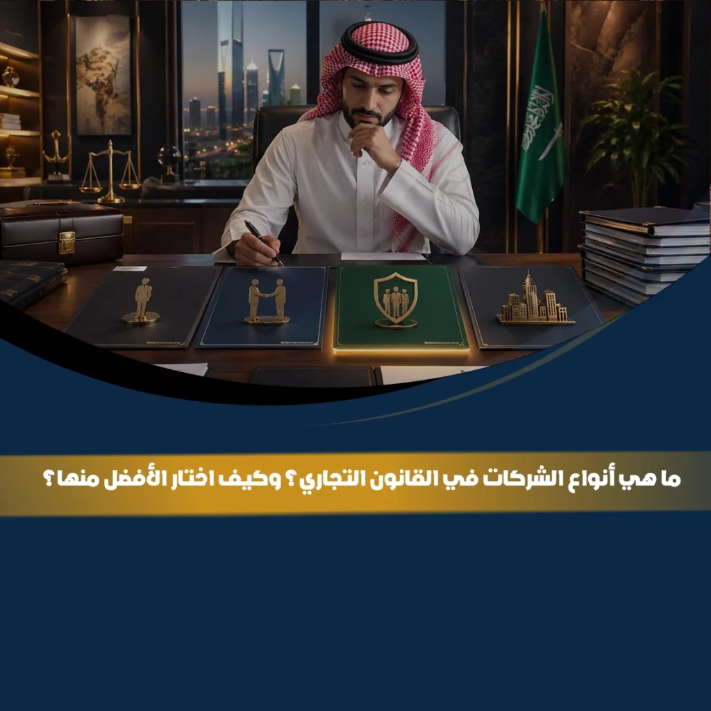 توضّح أنواع الشركات في القانون التجاري وآلية اختيار الشكل القانوني المناسب.